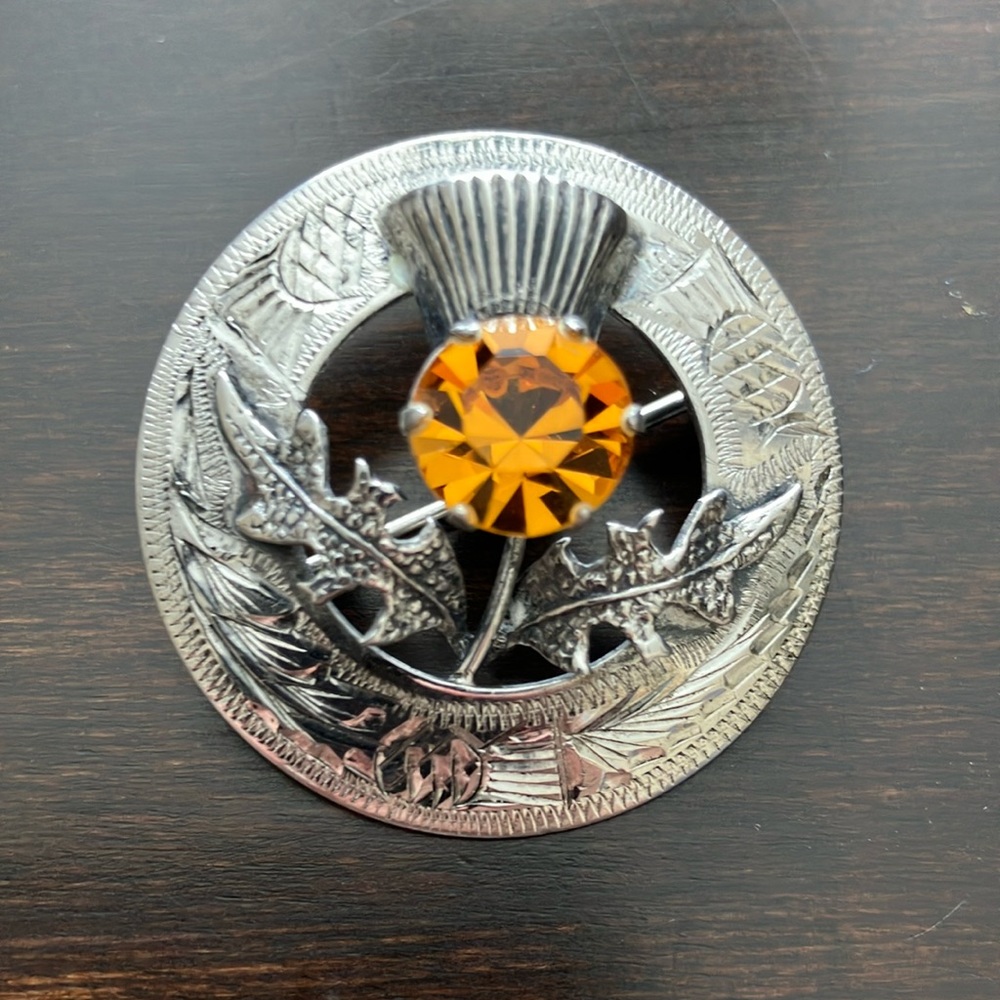 Vintage Authentic Ward Bros. Scottish Thistle Brooch